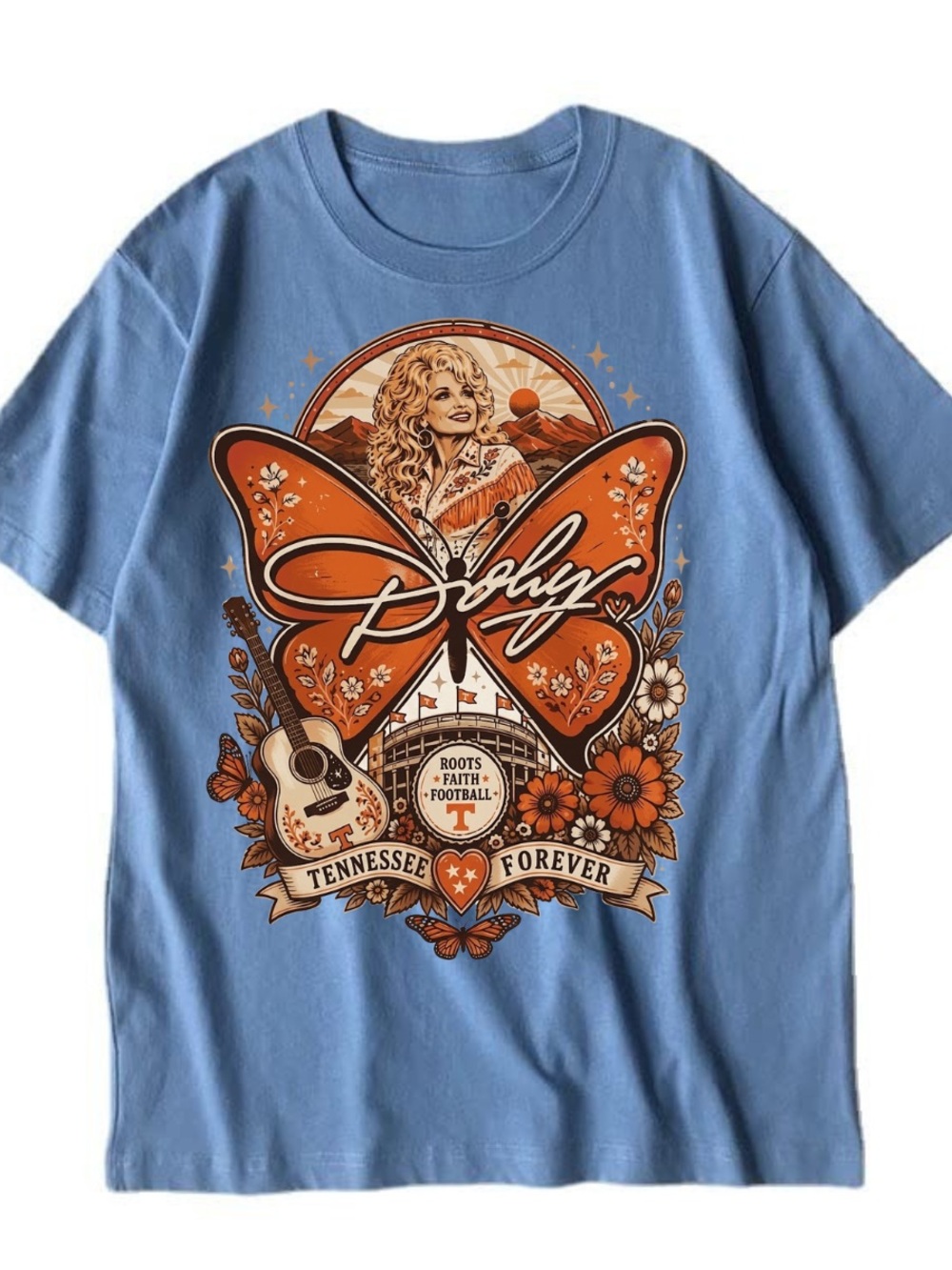 Dolly Tennessee Comfort Tee, Vols Country Music, Music Fan Gift, Retro Style